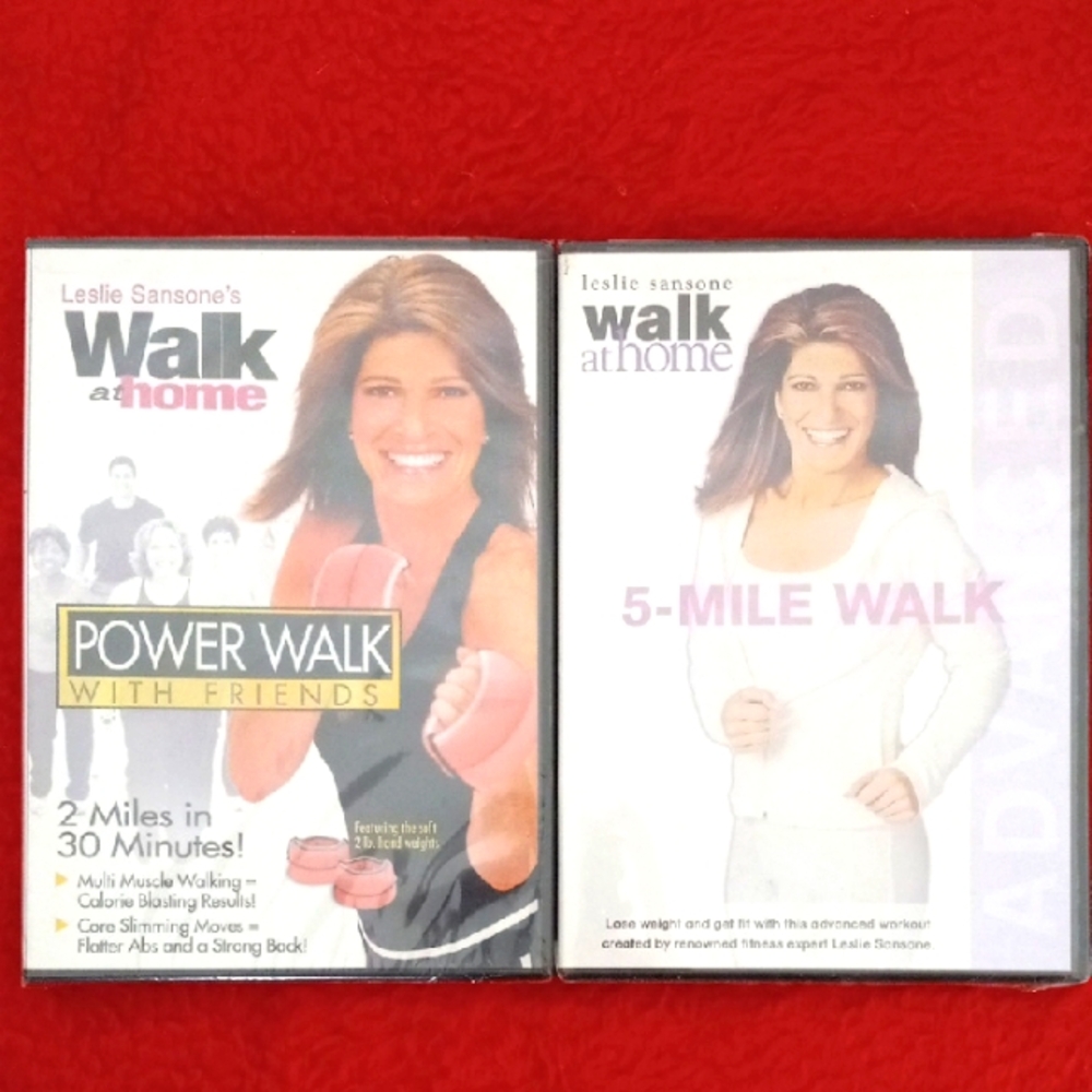 Leslie Sansone Walk at Home DVDs, Set Of 2.